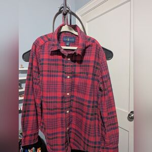 Ralph Lauren Red and Black Plaid Men's Shirt